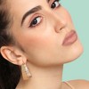 SOHI Women's Gold Ripple Hoop Earrings - 3 of 3