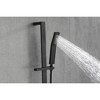ChicFurnit Showerheads Rainfall Shower Head with Handheld Spray Combo Extention Arm High Pressure Showerheads for Bathroom, Black, 30"*7"*4.8" - 2 of 4