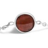 Haus of Brilliance Silver Bezel Set Red Garnet 5 Station Adjustable Bolo Bracelet - 2 of 4