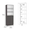 NicBex Bookcases for Living Room 71.7" H Storage Cabinet Bookshelf with 5 Shelves and 2 Doors for Home Office - 2 of 4