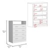 NicBex 4 Drawer Dresser for Bedroom,Mordern Storage Cabinet with Open Shelf for Living Room,Dining Room,Hallway - 3 of 4