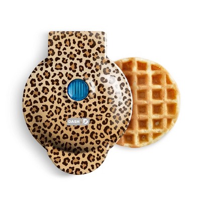 Dash Mini Waffle Maker Leopard Print