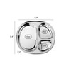 Ahimsa 4pc 9.7" Stainless Steel Balanced Bite Divided Plates - 2 of 4
