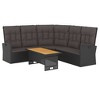 vidaXL Garden Lounge Set Black - 3 of 4