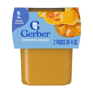 Gerber Baby Food Stage 2 Butternut Squash Puree Tub - 2ct/8oz - 1 of 4