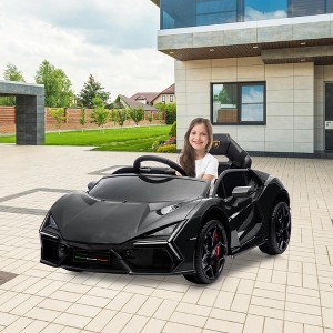 12V Kids Ride On Car, Licensed Lamborghini Revuelto with Remote Control, Battery Powered Sports Car Toy with Dual 25W Motors - 1 of 4