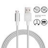 SilverStone Technology  Reversible USB-A to Reversible Micro-B cable 1 meter(3.3ft) Nylon Braided and aluminum shell Silver - 2 of 4