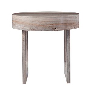 Chadkirk Round Faux Marble End Table - CK1126302 - Brown - SEI - 1 of 4