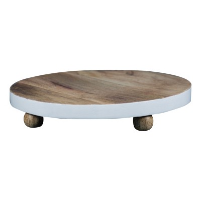 Round Natural Wood Kitchen Serving Cutting Board - Foreside Home & Garden