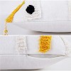 TackView Throw Pillow Cover 18x18, Woven Tufted Pillow Case with Tassels, Neutral Yellow Rustic Cushion Cover for Couch, Sofa & Bedroom,red - 3 of 4