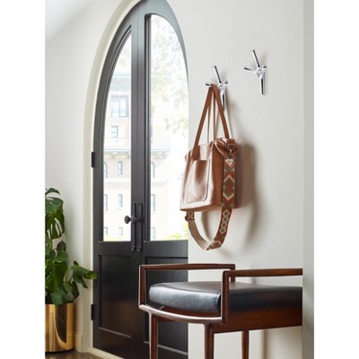 Polished Chrome Triple Prong Decorative Wall Hook