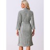 cheibear Women's Durable Luxury Lightweight Spa Resort & Hotel Bathrobe - 3 of 4