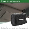 Unique Bargains Universal Car Tissue Holder for Storage Tissues Box Cover Car Backseat Extra Large Tissue Organization Faux Leather Black - 2 of 4