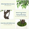 Garvee Artificial Ficus Tree,Faux Floor Tree White Imitation Ceramic Planter,Indoor Outdoor Lifelike Fake Ficus Tree with Pebbles&Green Fake Moss - 3 of 4