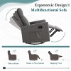 FURNIinspire Accent Chairs Swivel Accent Chair Living Room Chairs with Extra Large Footrest, High Back, Upholstered Seat Grey, 29.13"*30.31"*40.16" - 4 of 4