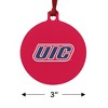 UIC Primary Logo Aluminum Holiday Christmas Tree Ornament - 3 of 4