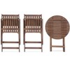 Maliang 3-Piece Acacia Wood Bistro Set, with 1 Coffee Table and 2 Foldable Chairs - 3 of 4