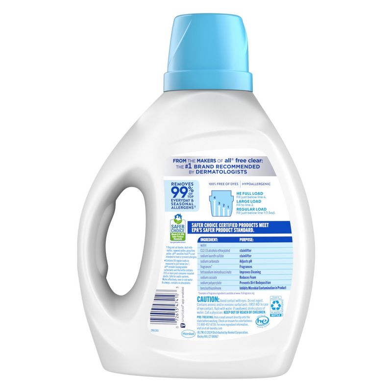 All Free &#38; Clear Sensitive Fresh Laundry Detergent - 88 fl oz, 2 of 8