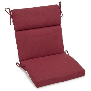 Blazing Needles, 20-inch by 42-inch Spun Polyester Solid Outdoor Squared Seat/ Back Chair Cushion - 1 of 1