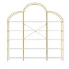 BDELITE 5 Tiers Office Bookcase Bookshelf, Display Shelf with Round Top-70.8*9.8*74.8 Inch, Gold - 2 of 4