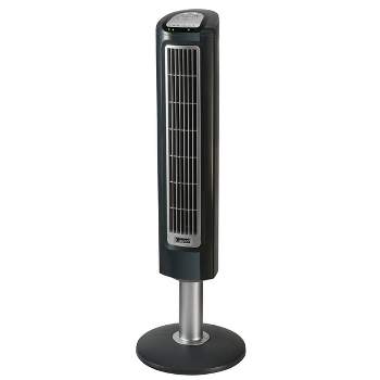 Lasko LKO-2519 38 Inch Portable Electric Remote Controlled Widespread Oscillating Wind Tower Fan and with 7 Hour Touch Control Timer, Black