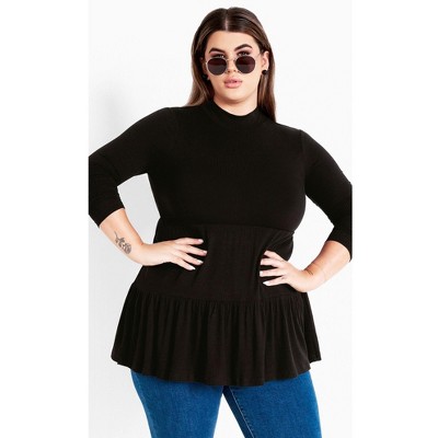 Avenue Women's Plus Size Lulu Tiered Tunic