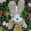 13" Woodcut Floral Hanging Wreath with Bunny - National Tree Company - 3 of 4