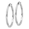Black Bow Jewelry 3mm, Sterling Silver, Twisted Round Hoop Earrings, 40mm Dia.(1 1/2 In) - 2 of 4