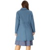 Agnes Orinda Women's Plus Size Notched Lapel Single Breasted Back Split Winter Long Pea Coats - 4 of 4