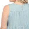 White Mark Plus Size Sleeveless Tiered Chambray Midi Dress - image 4 of 4