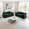 Modern Corduroy Fabric Two-Piece Sofa Set, Two 2-Seater Sofas with Cloud-Like Cushions and Removable Armrests, Flexible Living Room - 2 of 4