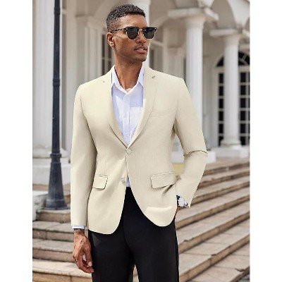 COOFANDY Mens Casual Blazer Slim Fit Suit Jacket Two Button Lightweight Sport Coat Grey L — фото 4