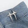 Anna-Kaci 3-Piece Star-Shaped Pant Buckle Extender Set with Sculpted Metal Spike Design for Adjustable Waistroom 1.5x1.4in - Silver - 3 of 4