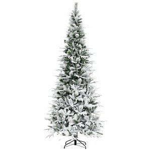 Aghana Digitals 9ft Unlit Snow-Flocked Pine Christmas Tree with 1159 Realistic Tips, Flame - 1 of 4