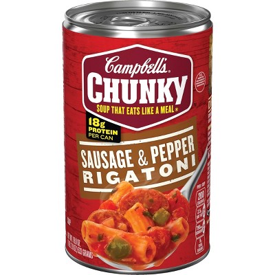 Campbell's Chunky Sausage & Pepper Rigatoni Soup - 18.8oz