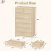 Modern 5/7 Drawer Dresser for Bedroom Antique White/Natural 5 Chest of Drawers 43" Tall with Large Storage Space - 2 of 4