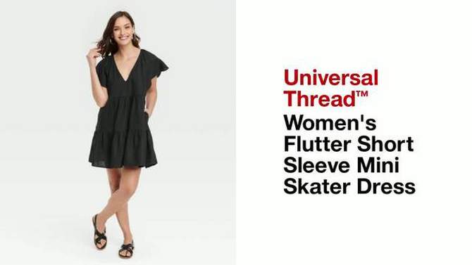 Women's Flutter Short Sleeve Mini Skater Dress - Universal Thread™, 2 of 11, play video