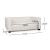 NicBex 74.75 Inch Loveseat Sofa Modern Comfy Sofa Couch with Wood Legs for Living Room,Apartment - 3 of 4