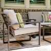 Leisure Made Jasper 4pc Aluminum Seating in Tan Fabric - 3 of 4