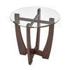 CAVINAS Coffee Tables for Living Room Modern Oval Coffee Table Center Table with Glass Top Suitable for Apartment Bedroom - 4 of 4