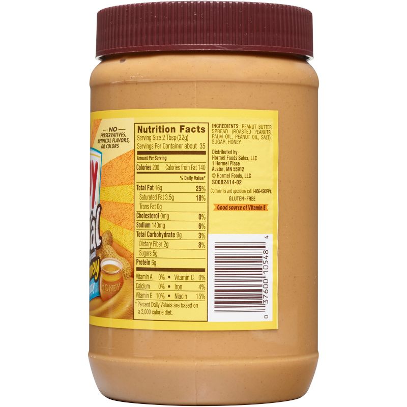 Skippy Natural Peanut Butter Spread w/ Honey - 40oz, 3 of 18