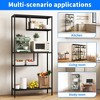 Ridstar 70.8 in. H Modern Storage Shelf with 4 Compartments & Metal Legs For Home Office, Bedroom & Living Room-Black - 3 of 4