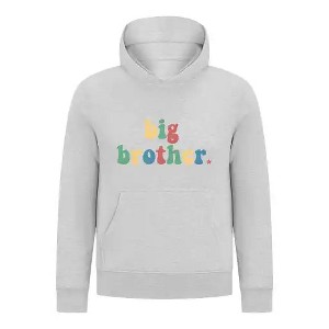 Everyday Kids Big Brother Boys Pullover Hoodie – Colorful Sibling Sweatshirt - 1 of 4