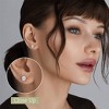Gilded Lab-Grown Diamond Stud Earrings for Women | 925 Sterling Silver Studs and 14KT Gold 925 Plated Silver | Hypoallergenic Fine Jewelry - 3 of 4