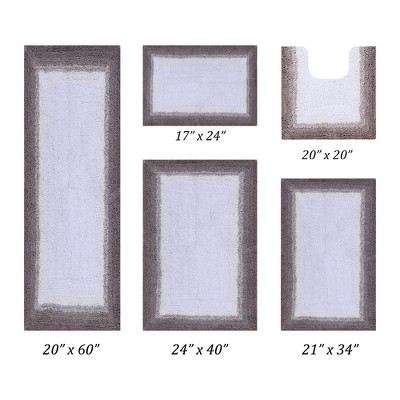 Better Trends Torrent 100% Cotton Tufted Non- Slip Backing 5 Piece Set Bath Rug Set - Beige