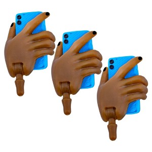 Cell Phone Accessory Hand for Figures Toy Company Ultimate 6 Inch Female Figures [Black / Blue Phone] (Set of Three) - 1 of 4