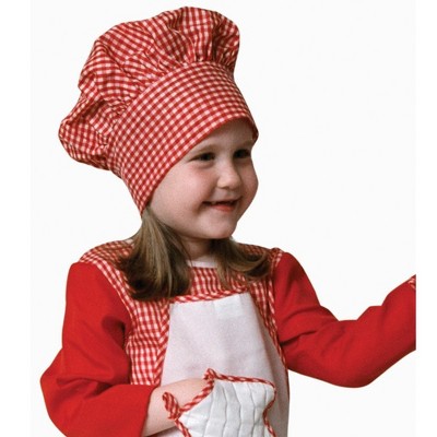 Dress Up America Gingham Chefs Hat - Bakers Hat For Kids - Red : Target