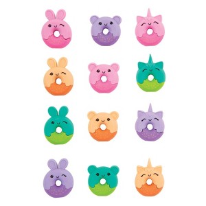 Geddes Donut Animal Pencil Eraser Topper - 48 per bag - 1 of 3