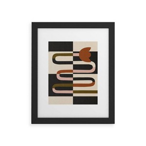 Deny Designs Parrott Paints Turns Black Framed Art Print - 1 of 4