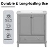 30-Inch Bathroom Vanity with Sink Combo Multi-functional Bathroom Cabinet with Doors and Drawer Solid Frame and MDF Board Grey - 4 of 4